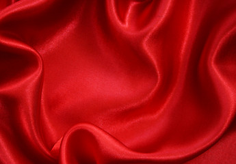 Image showing Smooth Red Silk as background 