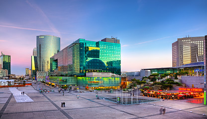 Image showing Sunset in La Defense