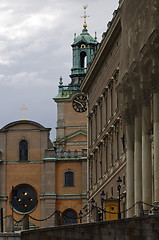 Image showing Stockholm Royal Palace (Kungliga slottet) and cathedral (Storkyrka)