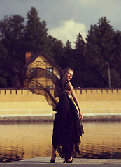 Image showing beautiful girl with creative make-up mask