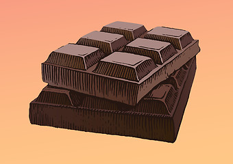 Image showing Piece of chocolate