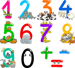 Image showing numbers with cartoon animals