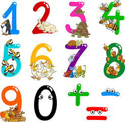 Image showing numbers with cartoon animals