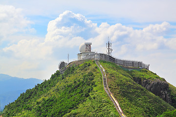 Image showing weather station on mountain