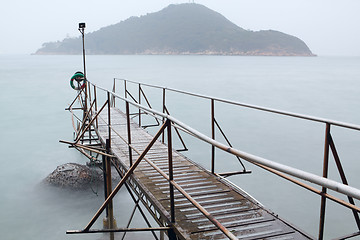 Image showing hong kong Swimming Shed in sea