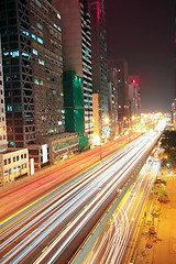 Image showing downtown city night