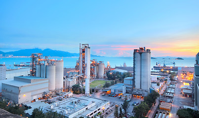 Image showing Cement Plant,Concrete or cement factory, heavy industry or const