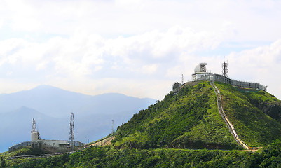 Image showing weather station on mountain