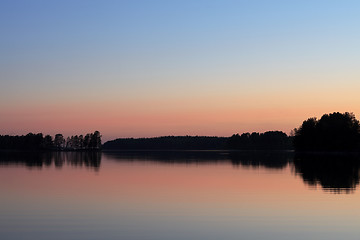 Image showing Sunrise on Lake