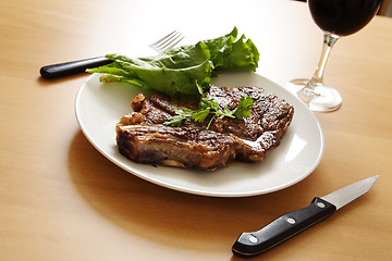 Image showing Steak dinner