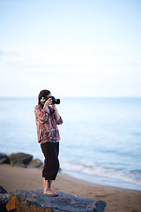 Image showing Female photographer