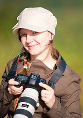 Image showing Female photographer