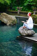 Image showing Beautiful woman meditating