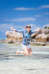 Image showing Happy woman on vacation
