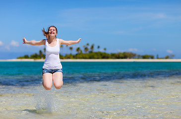 Image showing Happy girl on vacation