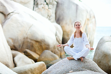 Image showing Yoga outdoors