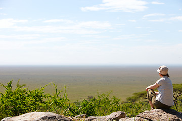 Image showing Woman on safari