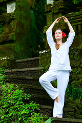 Image showing Beautiful woman practicing yoga