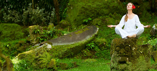 Image showing Yoga outdoors