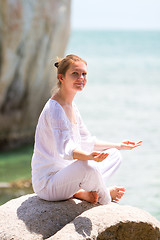 Image showing Beautiful woman practicing yoga