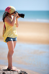 Image showing Female photographer