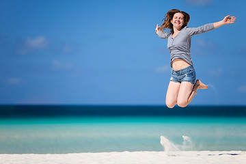 Image showing Happy girl on vacation