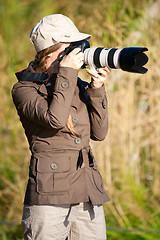 Image showing Female photographer