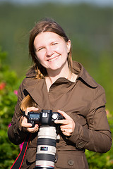 Image showing Female photographer