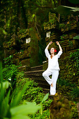 Image showing Yoga outdoors