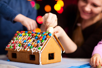 Image showing Gingerbread house decoration