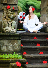 Image showing Yoga outdoors