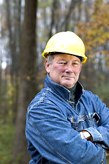 Image showing smiling happy contractor