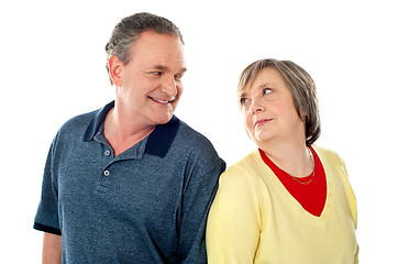 Image showing Attractive senior couple being playful