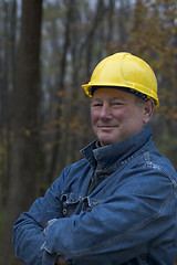Image showing smiling happy contractor