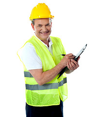 Image showing Happy senior construction engineer