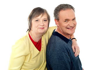 Image showing Closeup portrait of loving elderly couple