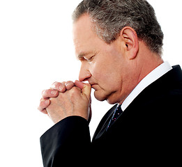 Image showing Business person praying