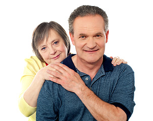 Image showing Attractive senior couple being playful