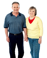 Image showing Happy matured couple posing