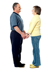Image showing Happy couple holding hands