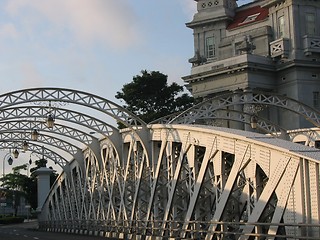 Image showing Anderson Bridge Near Fullerton Hotel Singapore