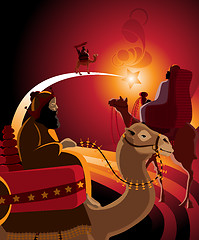 Image showing Thetravel of three kings