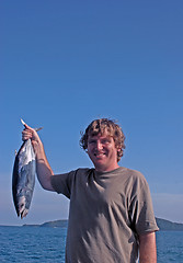 Image showing Caught a fish