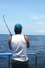 Image showing Man fishing