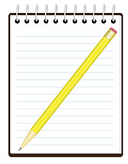 Image showing notepad with pencil