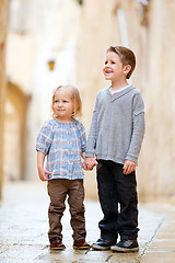 Image showing Kids outdoors portrait