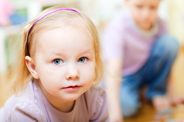 Image showing Adorable toddler girl portrait