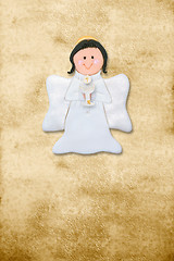 Image showing angel first communion riser card