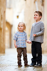 Image showing Kids outdoors portrait