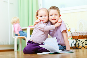 Image showing Brother and sister at home